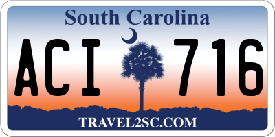 SC license plate ACI716
