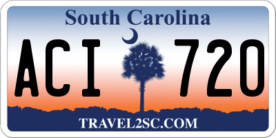 SC license plate ACI720