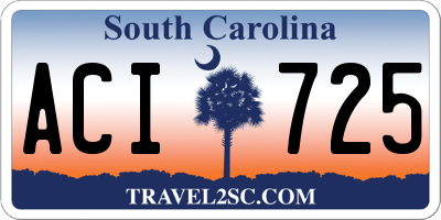 SC license plate ACI725
