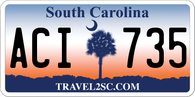 SC license plate ACI735