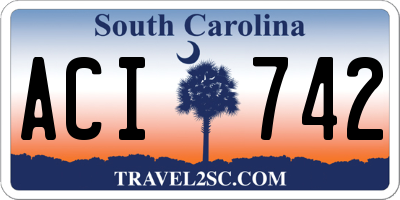 SC license plate ACI742