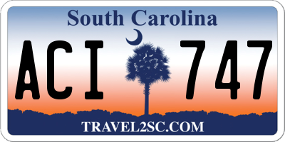 SC license plate ACI747