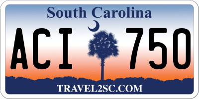 SC license plate ACI750