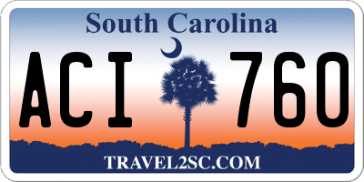 SC license plate ACI760
