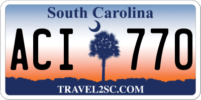 SC license plate ACI770