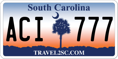 SC license plate ACI777
