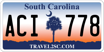 SC license plate ACI778