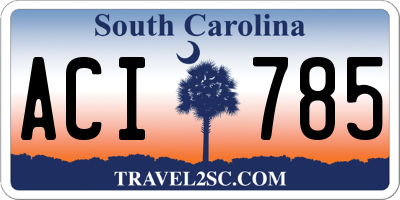 SC license plate ACI785
