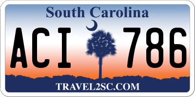 SC license plate ACI786