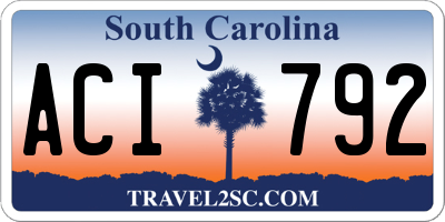 SC license plate ACI792