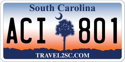 SC license plate ACI801
