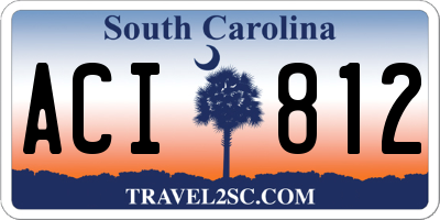 SC license plate ACI812