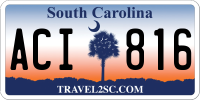 SC license plate ACI816
