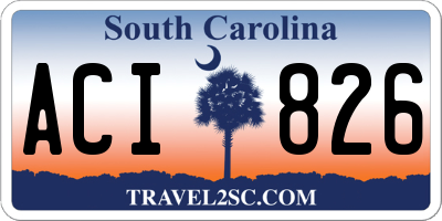 SC license plate ACI826