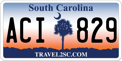 SC license plate ACI829
