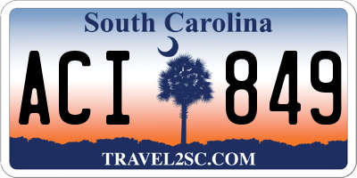 SC license plate ACI849