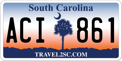 SC license plate ACI861