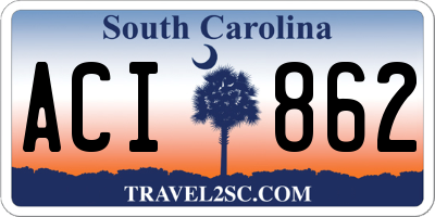 SC license plate ACI862
