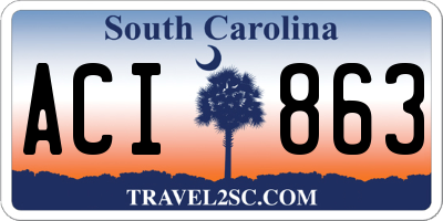 SC license plate ACI863