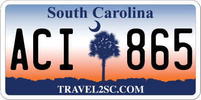 SC license plate ACI865