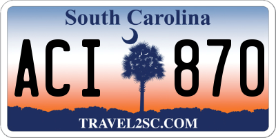 SC license plate ACI870