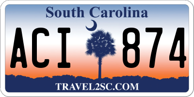 SC license plate ACI874