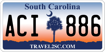 SC license plate ACI886