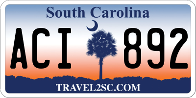 SC license plate ACI892