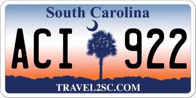 SC license plate ACI922
