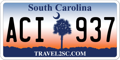 SC license plate ACI937