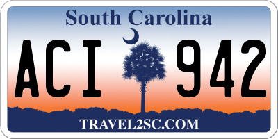 SC license plate ACI942