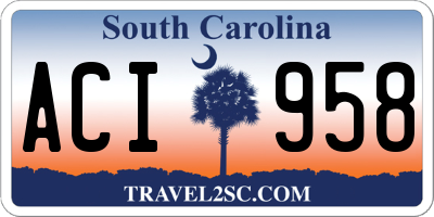 SC license plate ACI958