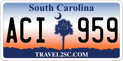 SC license plate ACI959
