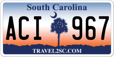 SC license plate ACI967
