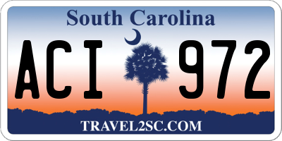 SC license plate ACI972