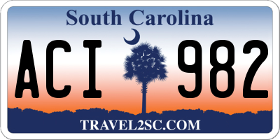 SC license plate ACI982