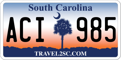 SC license plate ACI985
