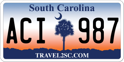 SC license plate ACI987