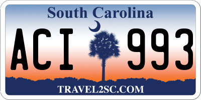 SC license plate ACI993