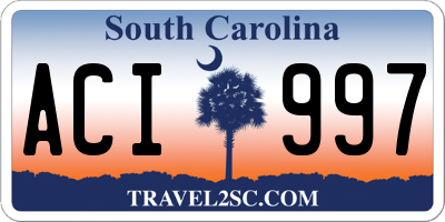 SC license plate ACI997