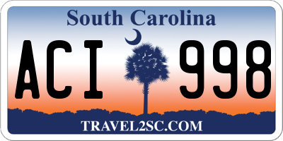 SC license plate ACI998