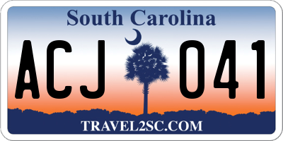 SC license plate ACJ041