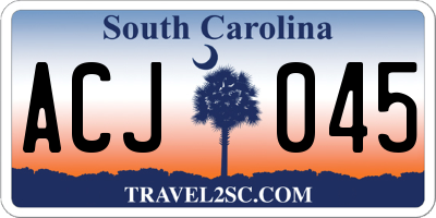 SC license plate ACJ045