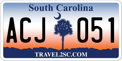 SC license plate ACJ051