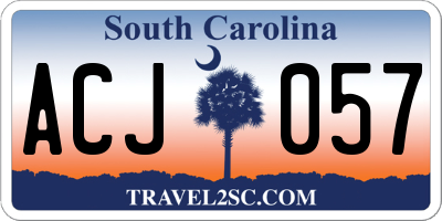 SC license plate ACJ057