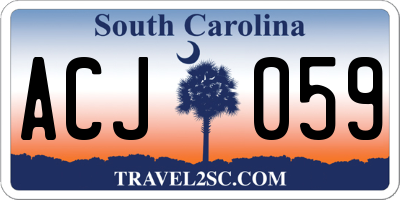 SC license plate ACJ059