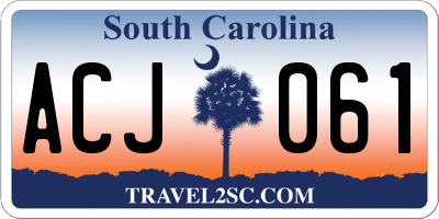 SC license plate ACJ061