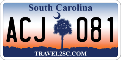 SC license plate ACJ081