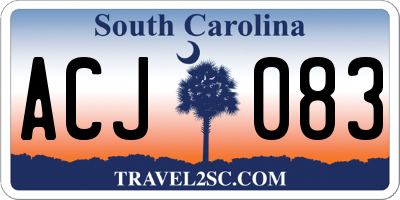 SC license plate ACJ083