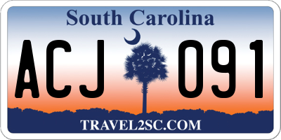 SC license plate ACJ091